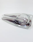 PURPLE ART GLASS BOOKEND VASE