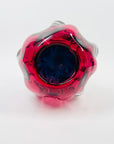 1970s JAPANESE HINERI PINK TEAL BLUE SOMMERSO GLASS BULBOUS VASE