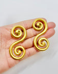 1980s SCROLLS DROP CONVERTED EARRINGS