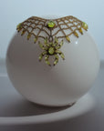 ART DECO STYLE URANIUM GLASS SPIDER NECKLACE