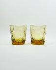 1970s ITALIAN AMBER BARK GLASSES