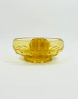 ANTIQUE ART DECO AMBER GLASS MINI FLOAT BOWL/VASE