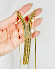 1970s CORO DIAMANTE WATERFALL LARIAT NECKLACE