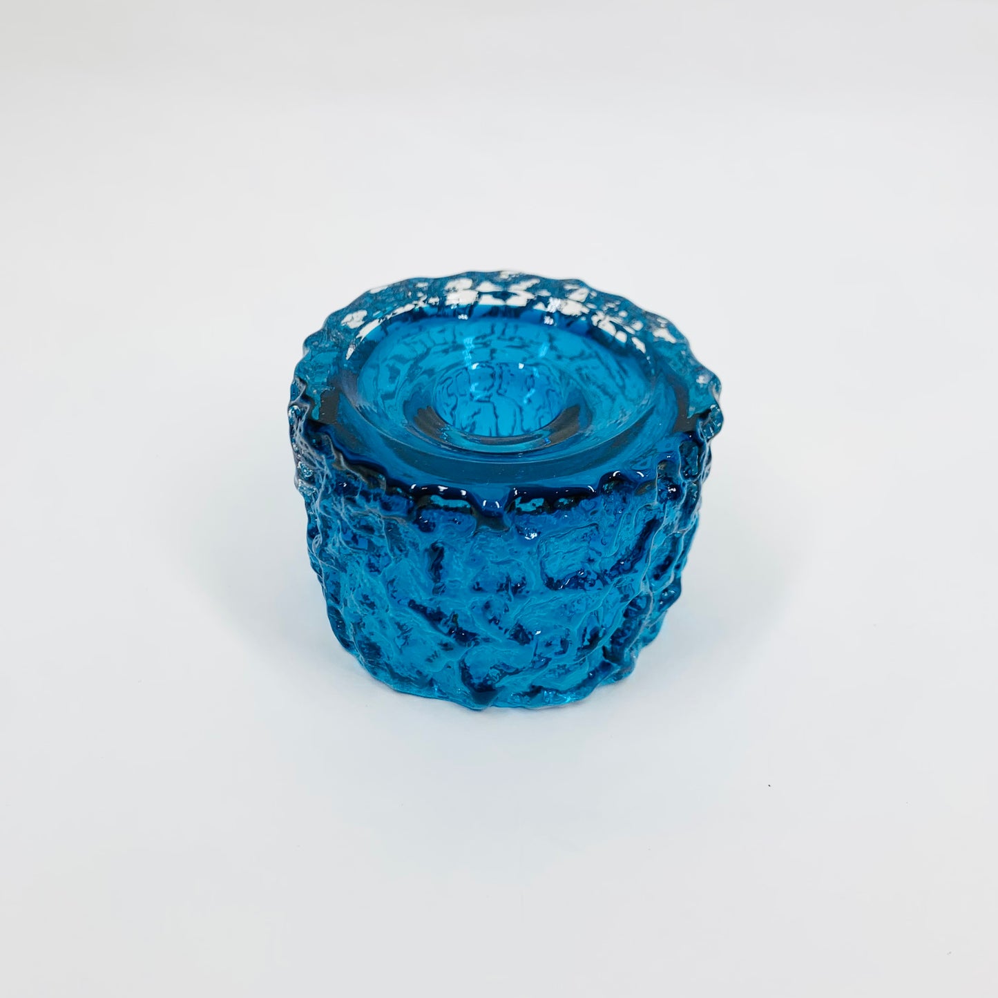 GEOFFREY BAXTER BLUE CANDLE HOLDER