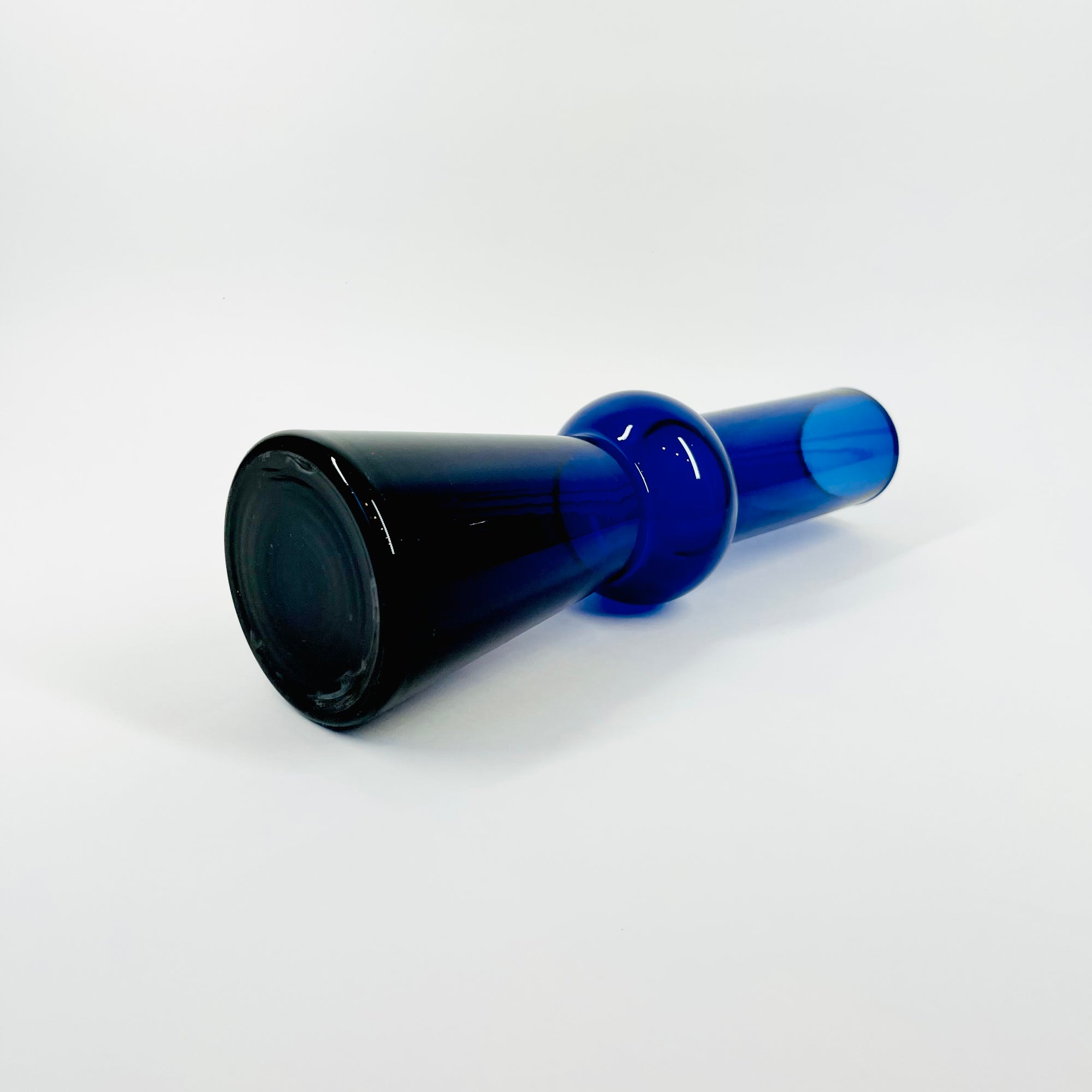 1960s HOLMEGAARD COBALT BLUE GLASS SPACE AGE VASE