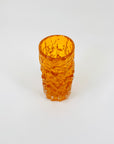 WHITEFRIARS ORANGE BARK GLASS VASE