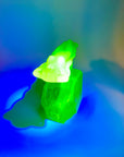 URANIUM GLASS PERFUME BOTTLE WITH NUDE STOPPER