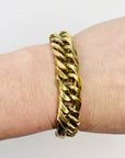 1950s WIDE CURB LINKS GOLD FILLED BRACELET