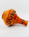 1960s WEST GERMAN ORANGE FAT LAVA BOTTLE POTTERY JUG VASE BY KREUTZ KERAMIK