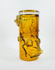 1970s FINNISH PETAJA AMBER GLASS VASE