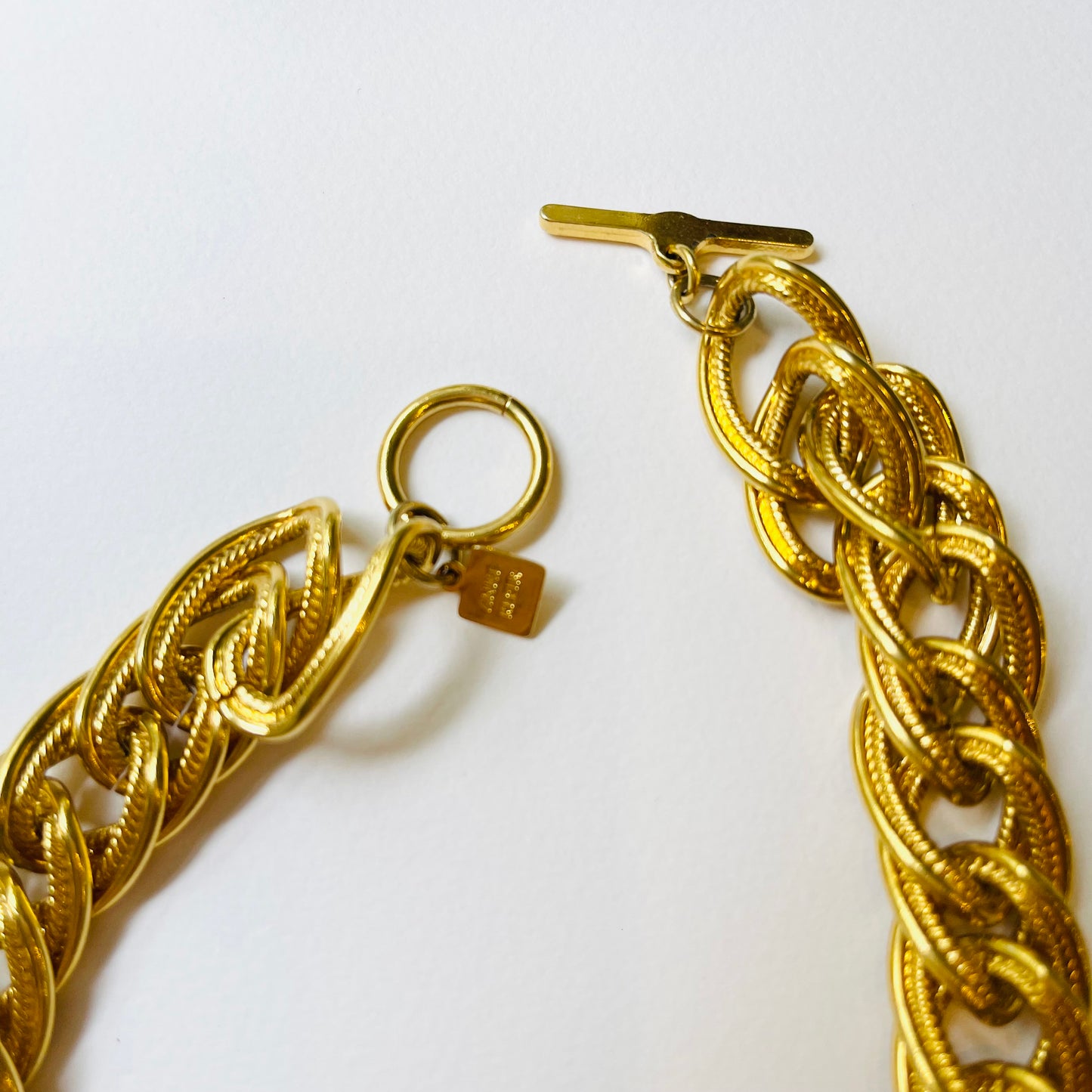 80s ANNE KLEIN CHUNKY TWIST ROPE NECKLACE SUITE