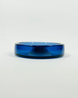 1960s SIGNED HOLMEGAARD COBALT BLUE GLASS TRINKET BOWL/ASHTRAY