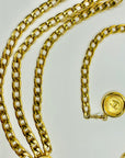 1990s CHANEL MATELASSE GOLD PLATED LOGO BELT