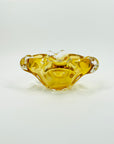 1950s MURANO AMBER PINCHED SOMMERSO GLASS BOWL/ASHTRAY