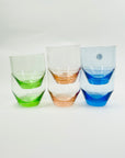 1970s COLOUR GLASS STACKABLE TUMBLERS