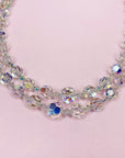 ANTIQUE IRIDESCENT CRYSTAL BEADS NECKLACE