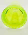 ANTIQUE URANIUM ETCHED GLASS VASE BY MOSER