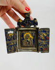 ANTIQUE CHRISTIAN ORTHODOX TRAVEL TRIPTYCH
