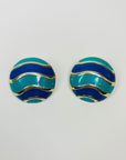 70s BARCS BLUE TURQUOISE ENAMEL NECKLACE SUITE