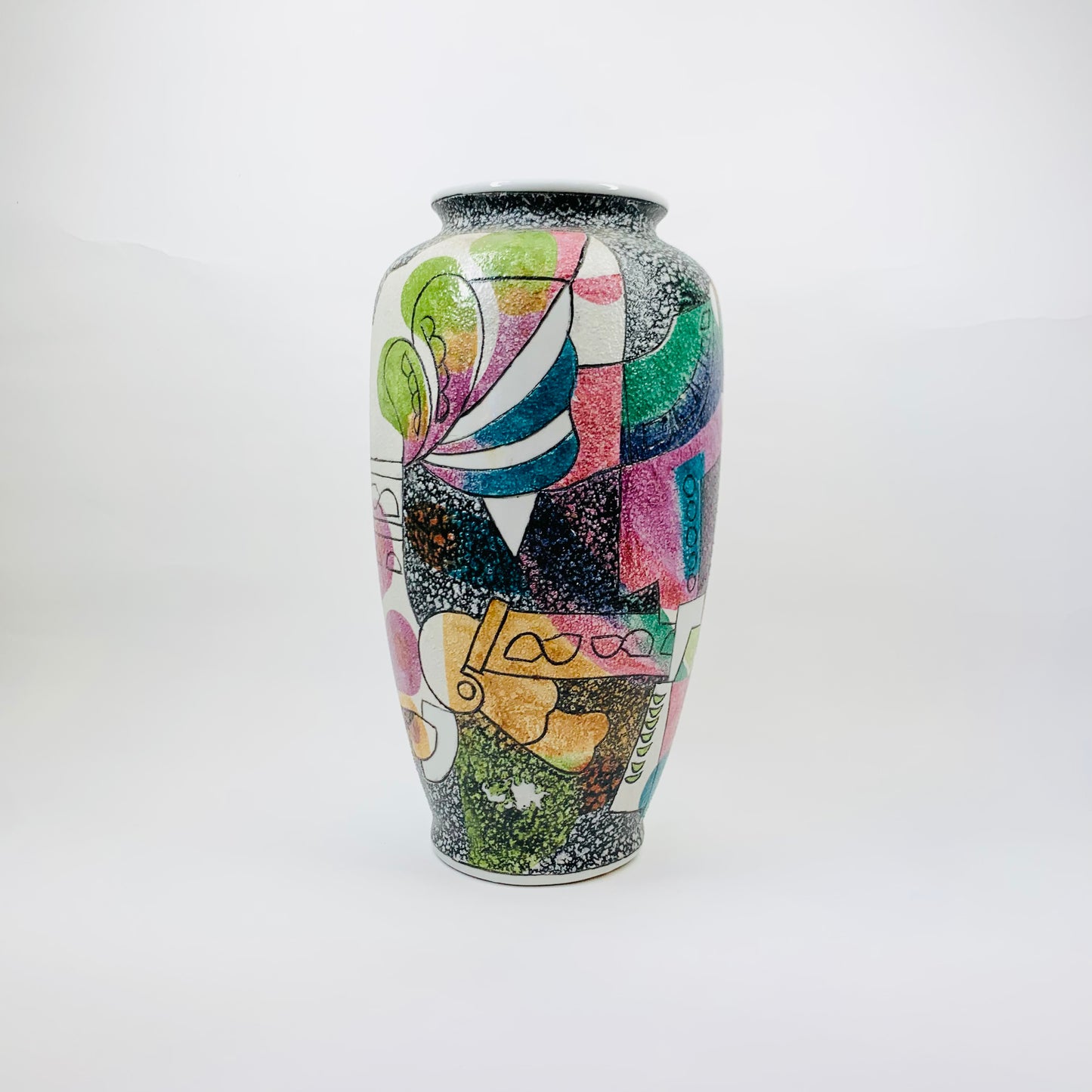 WEST GERMAN FAT LAVA POTTERY VASE