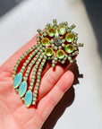 VICTORIAN STYLE URANIUM GLASS BROOCH