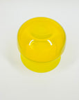 1960s YELLOW OPALESCENT GLASS BOWL/POSY VASE BY ERIK HOGLUND FOR BODA