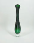 1960s ZEBRA SOMMERSO GLASS VASE BY VICKE LINDSTRAND FOR KOSTA BODA
