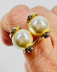 VINTAGE LOUIS VUITTON COSTUME GOLD PEARL RING