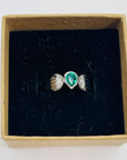 VINTAGE PLATINUM GOLD RING WITH DIAMONDS