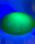 ANTIQUE JOBLING GREEN JADE URANIUM GLASS FLOAT BOWL