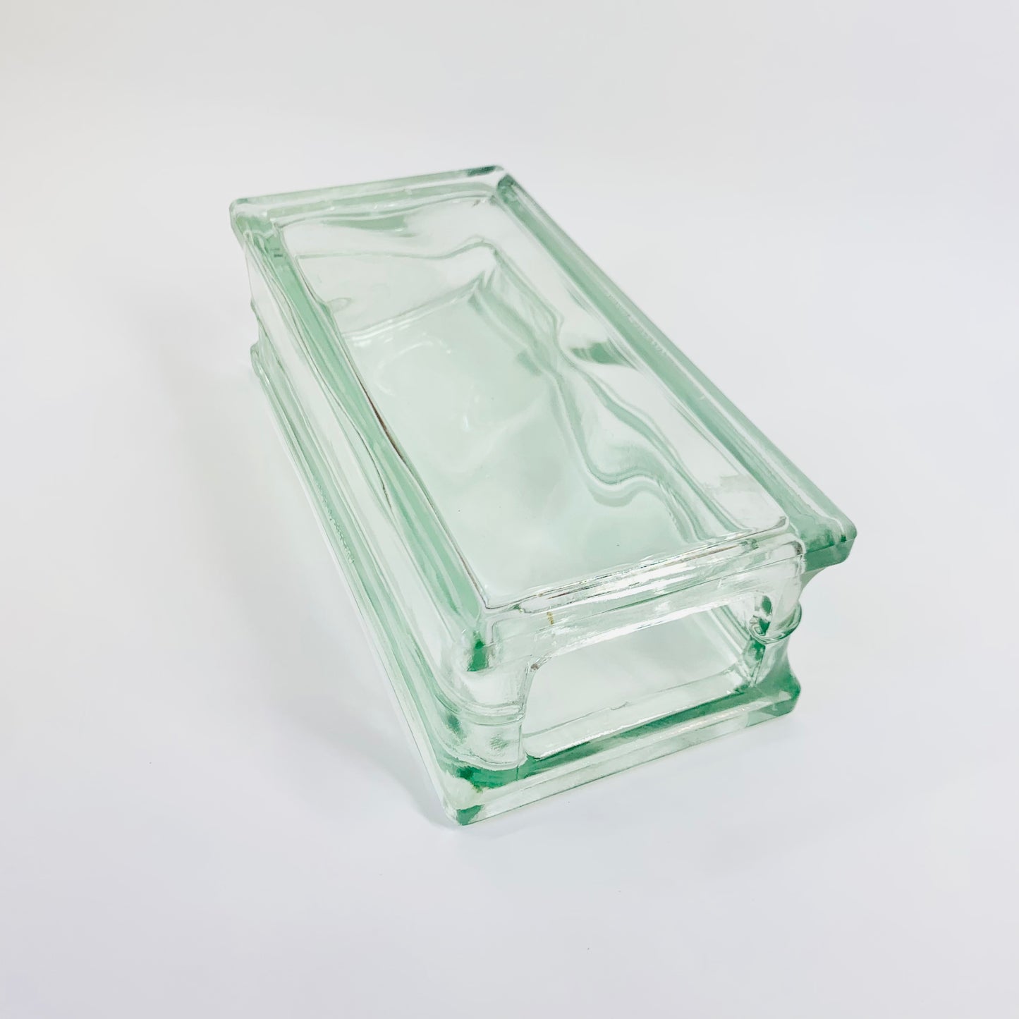 WEST GERMAN GLASS BRICK VASE