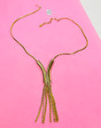 1970s CORO DIAMANTE WATERFALL LARIAT NECKLACE