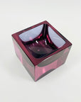 1950s NEODYMIUM PURPLE MURANO SOMMERSO FACETED GLASS BLOCK BOWL
