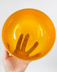 1960s ORANGE OPALESCENT GLASS BOWL BY ERIK HOGLUND FOR BODA