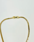 1970s BIJOUX ROSE GP MESH NECKLACE WITH CHEVRON PENDANT