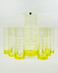 MIDCENTURY FINNISH URANIUM GLASS JUG/CARAFE SET BY NANNY STILL FOR RIIHIMAEN LASI