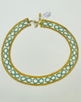 1950s CORO MESH INFINITY TURQUOISE COLLAR NECKLACE