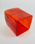 MCM SWEDISH ORANGE BARK GLASS VASE
