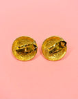 FILIGREE PEARL BUTTON EARRINGS