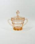 ANTIQUE DEPRESSION PINK PRESSED GLASS PLATE/BOWL/DINNER SERVICE