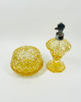 ANTIQUE CITRINE CUT CRYSTAL PERFUME BOTTLE