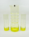 MIDCENTURY FINNISH URANIUM GLASS JUG SET BY NANNY STILL FOR RIIHIMAEN LASI