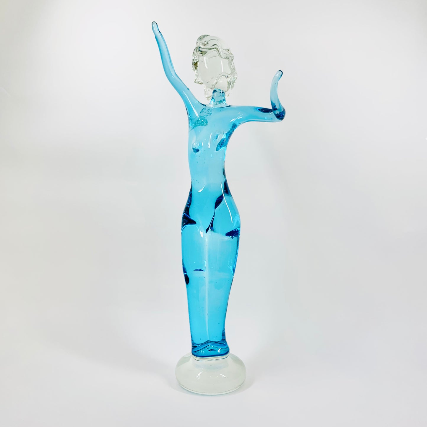 BLUE MURANO DANCING LADY SCULPTURE