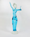 BLUE MURANO DANCING LADY SCULPTURE