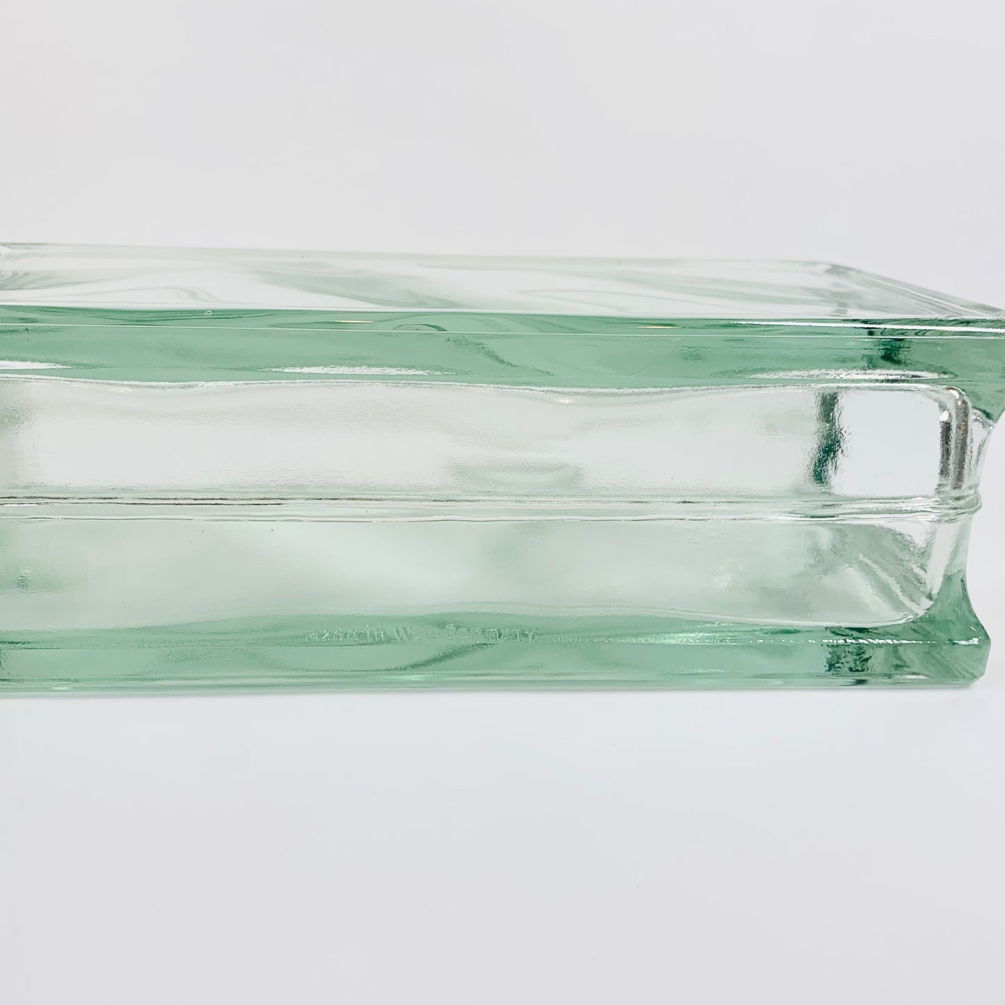 WEST GERMAN GLASS BRICK VASE