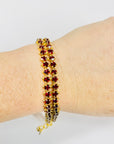 50s COSTUME RUBY PASTES BRACELET
