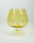 1950s AMBER VASE/BRANDY BALLOON