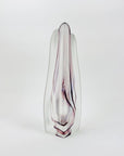 PURPLE ART GLASS BOOKEND VASE