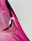 1950s MURANO PINK CRANBERRY GLASS TRIANGULAR PLATE