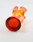 MIDCENTURY SIGNED FINNISH GLASS HANDKERCHIEF POIMU VASE BY INKERI TOIKKA FOR NUUTAJARVI NOTSJO